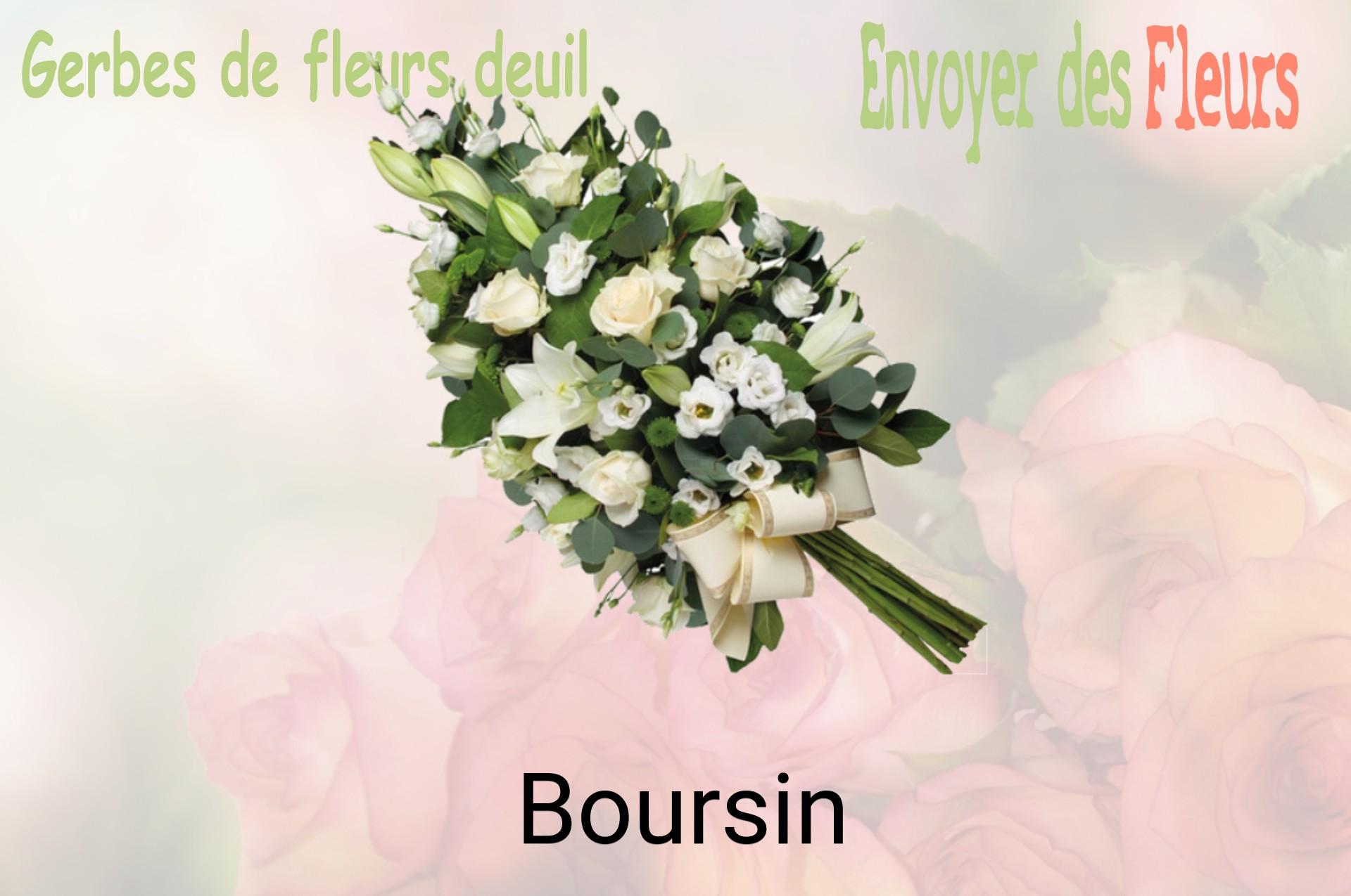 Gerbe de fleurs de deuil livrée à Boursin